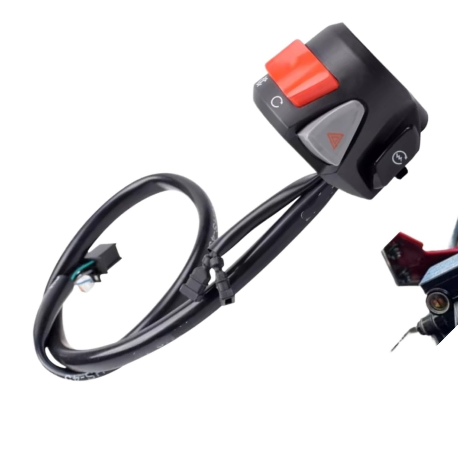 Commutateur Guidon Interrupteur De Clignotant Pour Moto 7/8" 22mm Compatible Avec MSX SF125 Voyant D'avertissement Démarrage Électrique Phare Antibrouillard Marche/arrêt