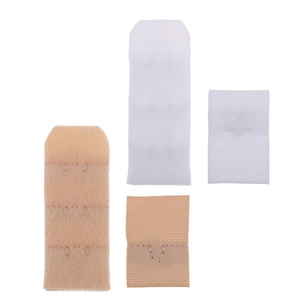 Bra back band extension buckles for Women White+Beige-image-14