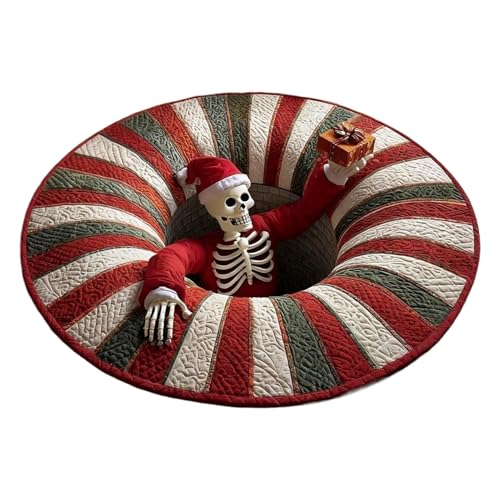 Tapis d'entrée matelassé avec motif squelette absorbant et doux