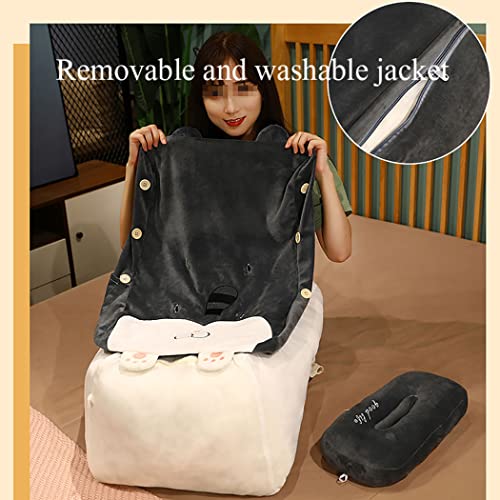 PBTRM Rückenkissen, Keilkissen Mit Nackenrolle, Lesekissen, Dreieckskissen Als Rückenstützkissen, Abnehmbarer, Waschbarer Bezug, Fernsehkissen, Bücherkissen Für Bett, Sofa Und Auto, 60 * 48 * 30CM,C - Image 8