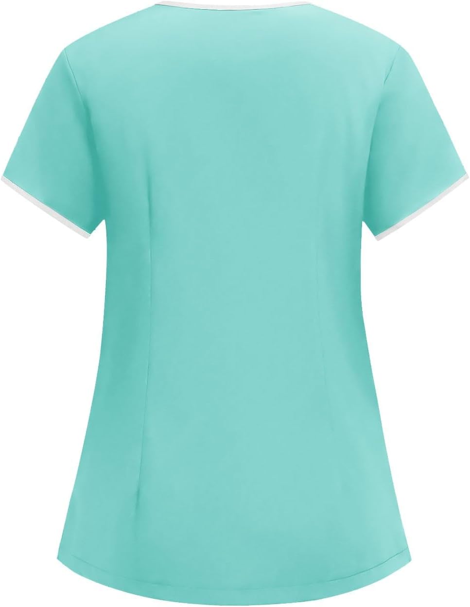 Scrub Tops Women Lightweight Short Sleeve V Neck Button Medical Shirts Cool Stretch Nurse Uniforms with Pockets