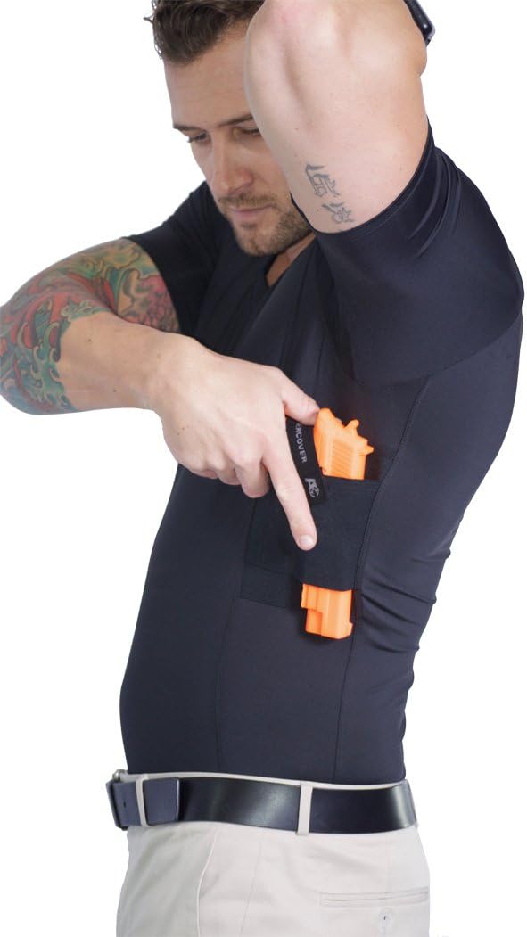 Concealed Carry Shirt for Men - CCW Tactical Holster Compression Shirt - Image 3