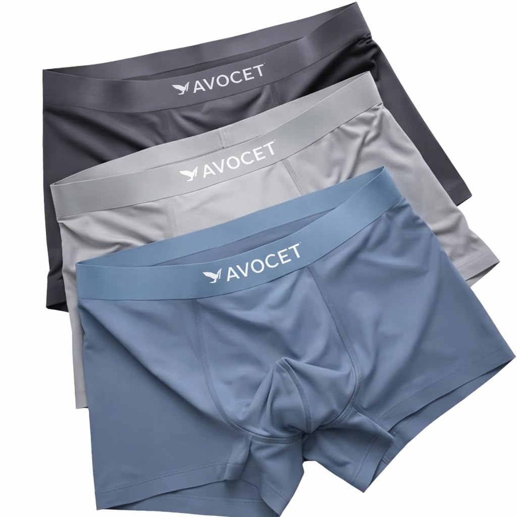 avocet Men Extra Thin Elastic Underwear Long Comfortable Ice Silk Breathable Comfort| Soft & Comfortable | Brief-Boxer-Trunks Imported Material Regular Fit | Pack of 3-picture-38