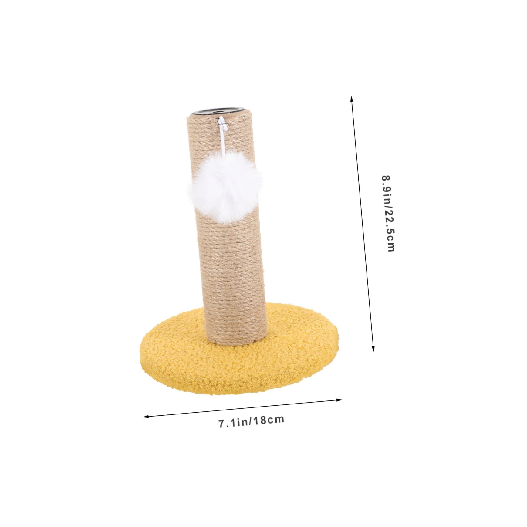 ifundom Wear Resistant Cat Scratching Post with Hanging Ball Durable and Convenient Cat Supplies for Climbing and Scratching Rope Design