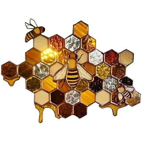 Sunflower Bee Wall Sticker PVC Self-Adhesive Wall Sticker Can Be Removed Door Stickers(Yellow,One Size) Cover