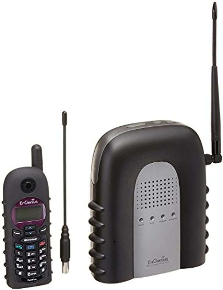 EnGenius Technologies DURAFON-SIP System 900 Mhz Radio Frequency, 10-Handset Landline Telephone, Gray