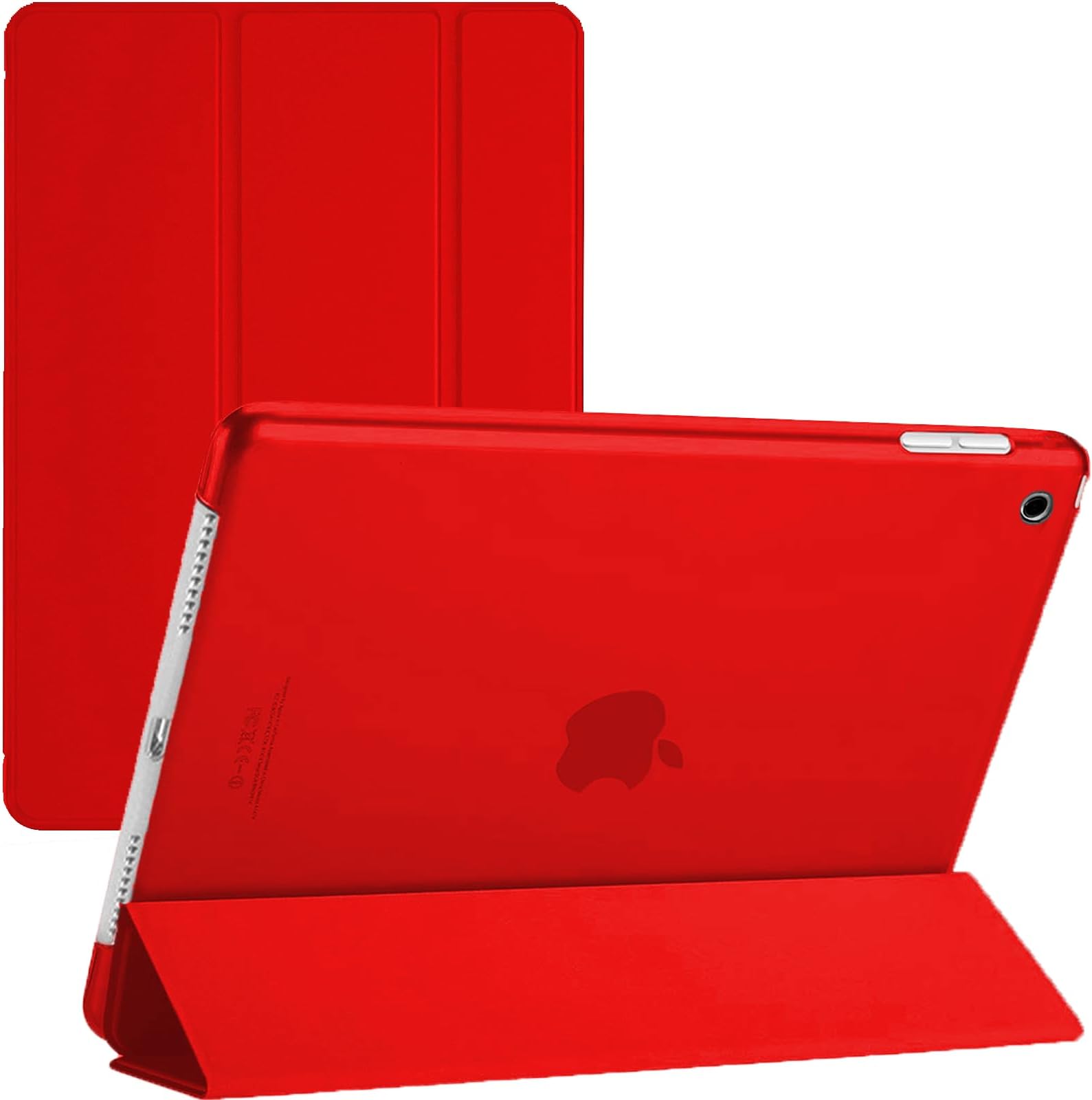 For iPad 10.2" (9th/8th/7th Generation 2021/2020/2019) Smart Case Ultra Slim Magnetic Cover with Auto Wake/Sleep for Apple iPad 10.2 (Red)