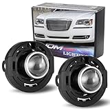 iJDMTOY OEM-Spec Projector Lens Fog Light Assemblies Kit, Compatible with Chrysler 200 300; Compatible with Dodge Challenger Dart Durango; Compatible with Jeep Grand Cherokee