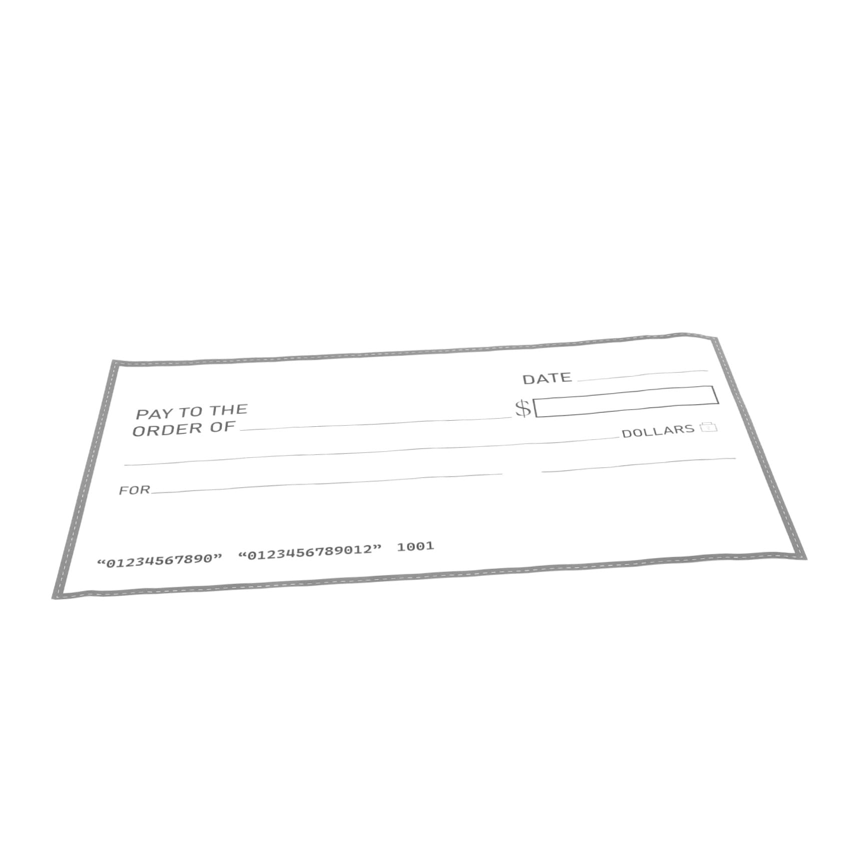 Uonlytech Faux Chèque Gros Chèques De Présentation Chèque Géant Gros Chèques Pour Les Présentations Panneau Effaçable à Sec Réutilisable Chèque Surdimensionné Papier Couché 300g Blanche