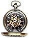 New Brand Mall Steampunk Vintage Roman Letters Design Case Mechanical Pocket Watch with Chains for Xmas Gifts (brzone-2)
