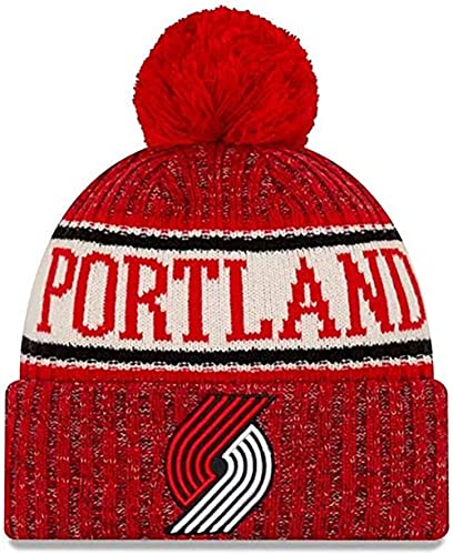 New Era Unisex-Adult NBA Official Sport Knit Classic Cuffed Knit Pom Beanie Hat (Portland Trail Blazers)