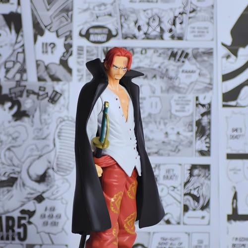 Image of Anime Cartoon Character Action Figure | Limited Edition | Attractive Lightweight Durable Toy Figures for Home Decors Office Desk and Study Table (Shanks)