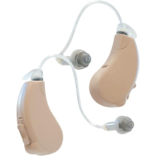 Lucid Hearing Engage Premium OTC Hearing Aids, Beige - Android Compatible - For Adults with Mild to Moderate Hearing Loss - Includes Bluetooth, App Controls & Speaker