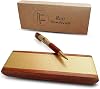 Set de bolígrafos de lujo de madera con caja elegante para regalo de hombre, escritorio, bolígrafos geniales | bolígrafo de escritura elegante y recargas de tinta de gel, estuche de madera para oficina, regalos para papá, mujer, diario ejecutivo 4