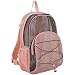 Eastsport Mesh Bungee Backpack With Padded Shoulder Straps, Blush/Graphite