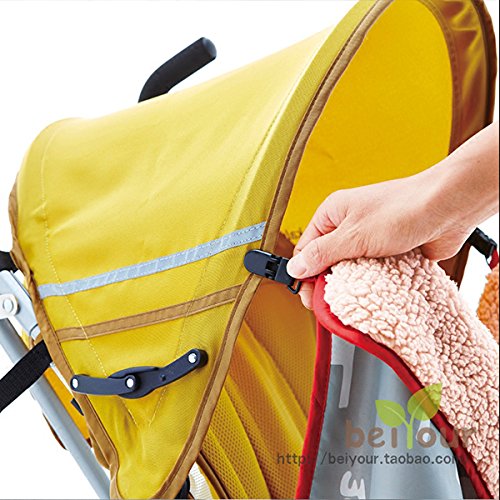 Wingoffly Baby Stroller Pram Carrier Windproof Warm Blanket Baby Car Seat Cover With Clip (Gray) #TOP4