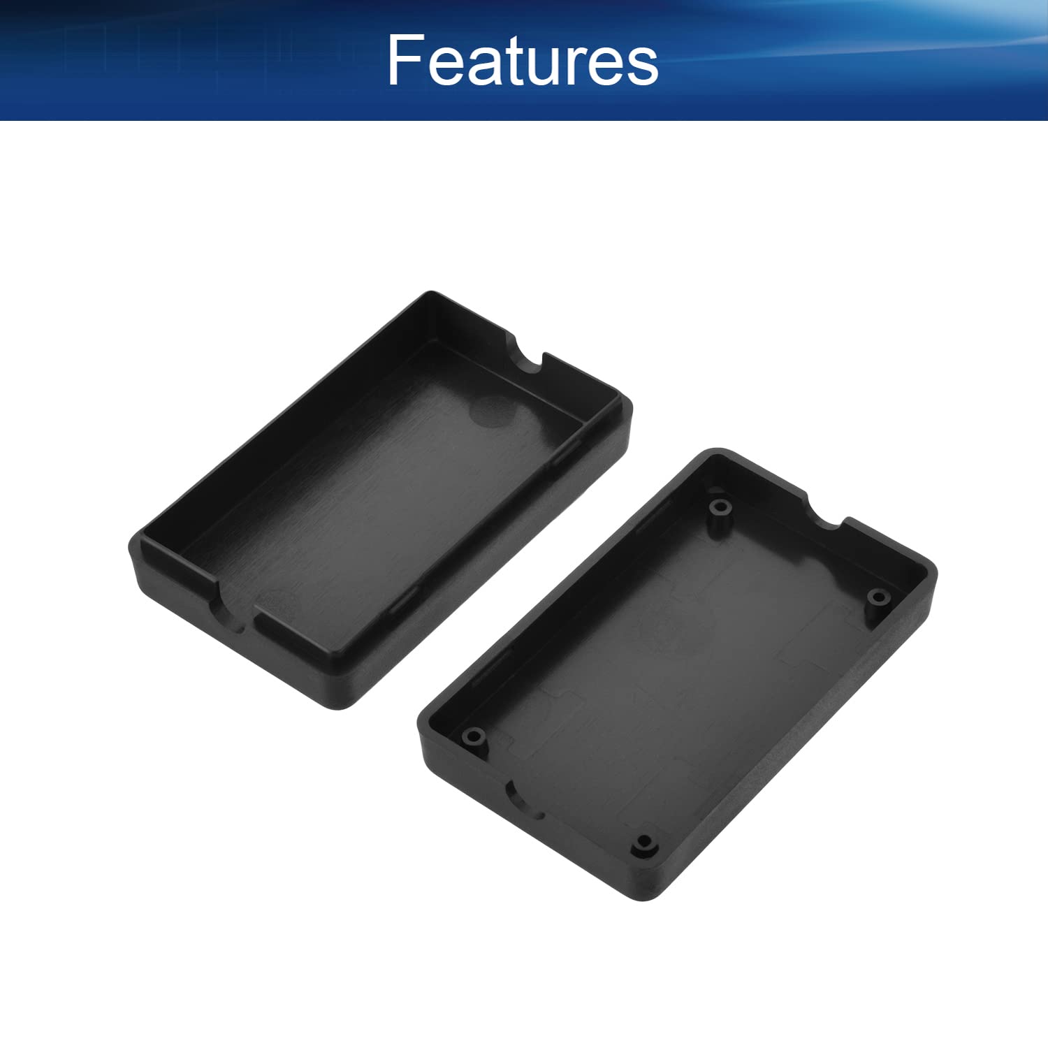 Heyiarbeit ABS Plastic Dustproof Junction Box Junction Project Box Enclosure Circuit Board Small Box 2.36"x1.42"x0.67"(LxWxH) for Electronic Projects Black 4pcs
