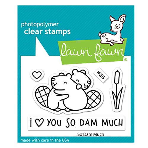 Lawn Fawn Clear Stamps 3"X2"-So Dam Much