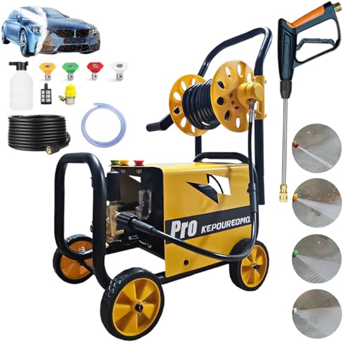 La Mejor Lista de precio de lavadoras en aurrera los 5 mejores. 45 KEPOUREOMQ KP-580 Lavadora a Presión Eléctrica, Hidrolavadora Eléctrica de 3000W, 2800 PSI (19.31Mpa), 9.5L/min, Máquina Limpiadora con 4 Boquillas, Motor de Inducción y...