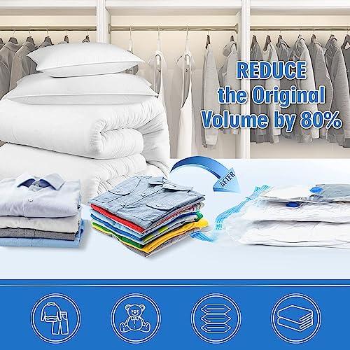 Image of Taili Vacuum Bags, Clothes Storage Bag, Vacuum Bags for Clothes, Cloth Storage Bag, Vacuum Bags for Clothes with Pump (5 Set Vacuum Bag)
