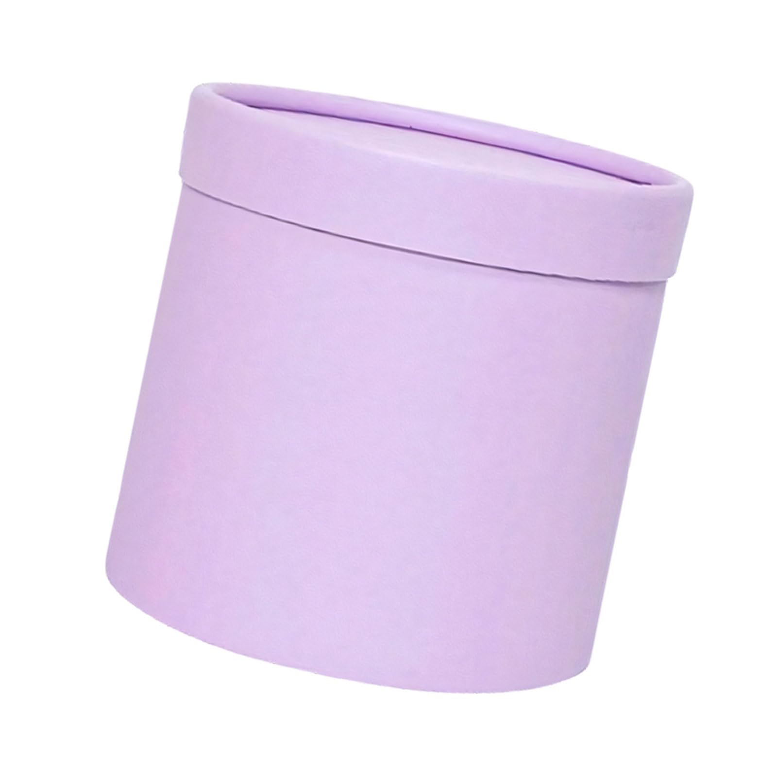 Portable Paper Flower Bucket Craft Container Round Gifts Packaging Paper Box for Weddings Anniversaries and Event Round Flower Packaging Box with Lid Cardboard Design for Bouquet Wrapping and Use
