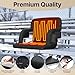 Seeutek Heated Stadium Seat for Bleachers, Dual-Sided Heated Bleacher Chair with Back Support & Wide Cushion, Foldable Portable Stadium Seat with 3 Heat Levels, 5 Pockets, 21in 2PC