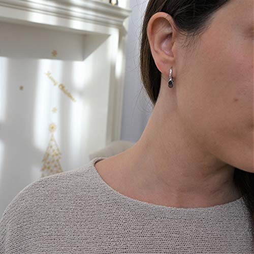 Coin Cluster Drop Mini Hoop Earrings [.925 Sterling Silver] - Dangle Disc Charms2