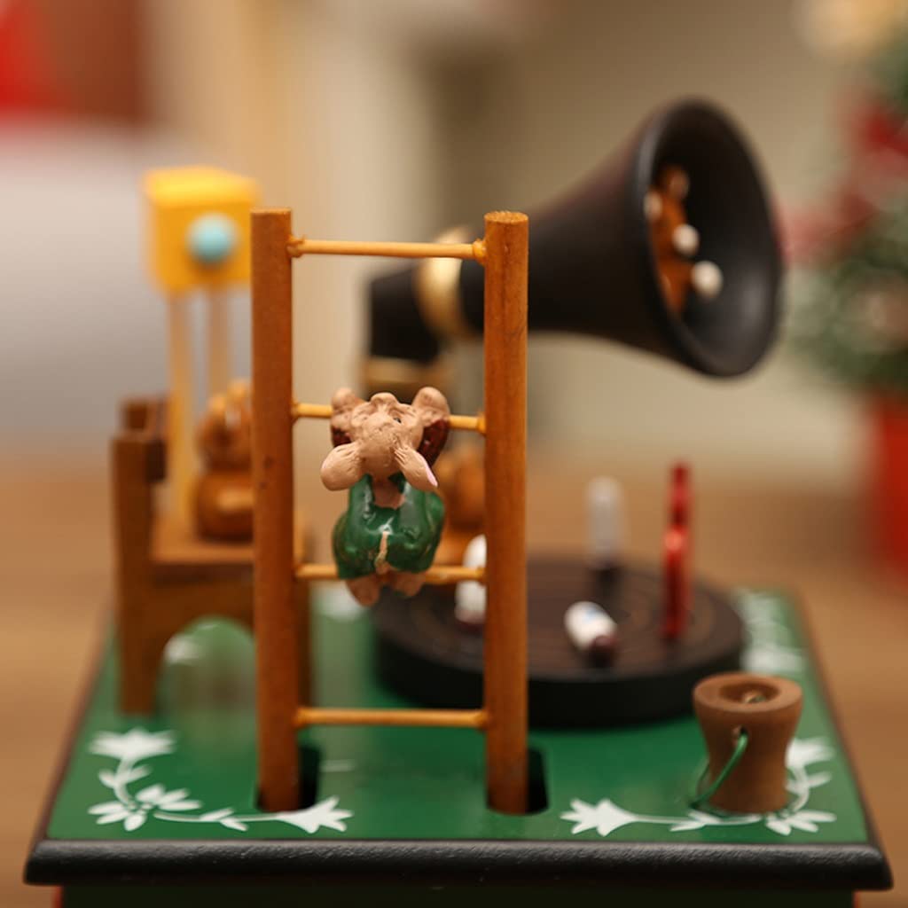 Carillon Decorazioni Classic Music Box Phonograph Modello Meccanico Casella musicale Retro Scatole di musica for ragazzi Ragazze Compleanno Regalo di Natale Decorazioni for la casa Carillon Battesimo