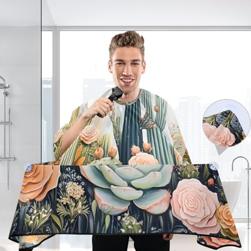 Capa impermeable profesional para corte de cabello MAOBLYR con cierre ajustable de broches, ideal para peluquería miniatura 6