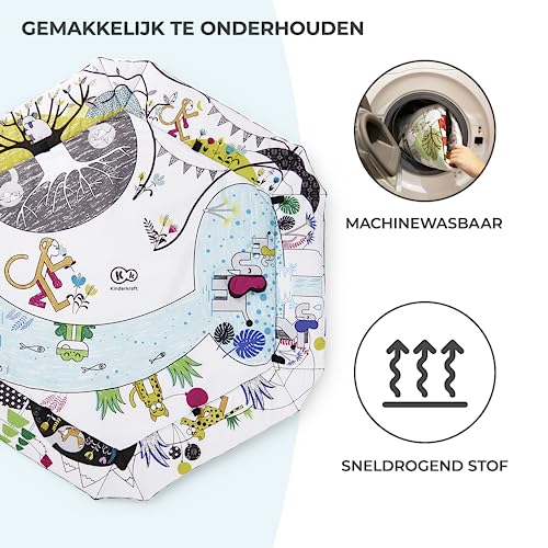 Kinderkraft speelmat SMARTPLAY, speelkleed, educatieve mat, met boxfunctie, tummy-time kussen, accessoires, hangende rammelaar, 5 speeltjes, 30 ballen, voor pasgeborenen, geschikt, meerkleurig - Afbeelding 7