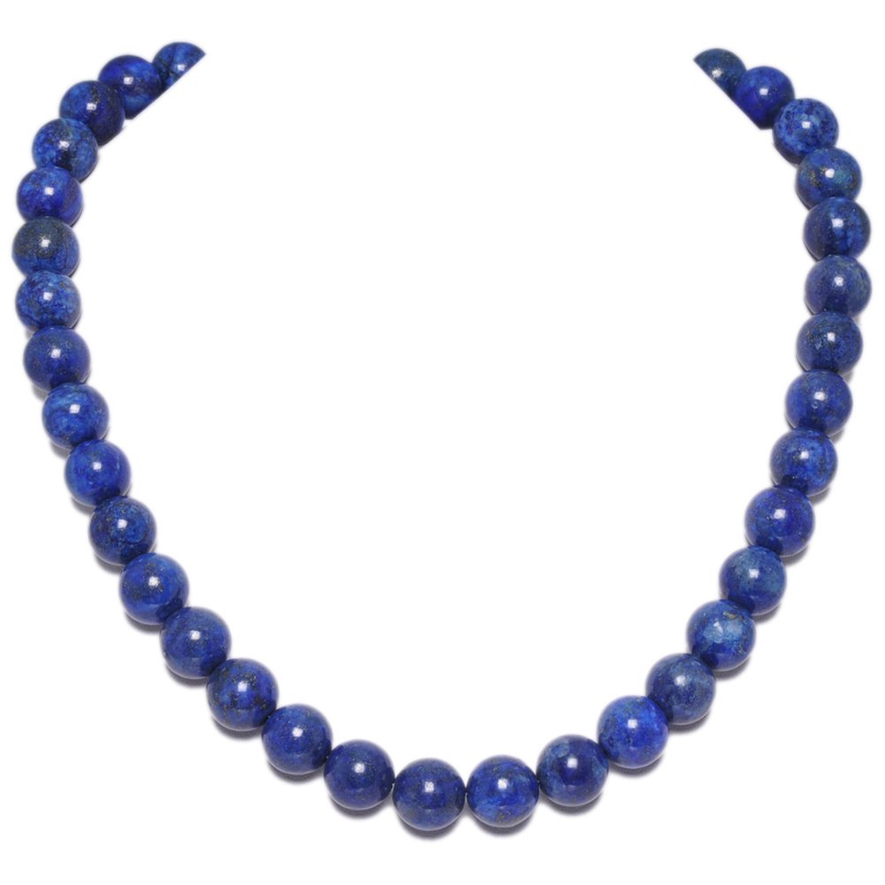 gehna Lapis Lazuli Gemstone Cabochon Round Ball Bead Strand-picture-35
