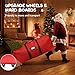 Mrrihand Christmas Tree Storage Bag, Large Artificial Anti-Tear Heavy-Duty 600D Oxford Cloth Xmax Christmas Tree Storage Box with Rolling Wheels, Christmas Tree Storage Container (Red, 7.5Ft)
