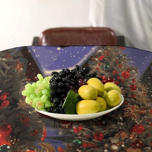 Nappe de table rectangulaire lavable imprimée Cheer de Noël tapis de cuisine - 6