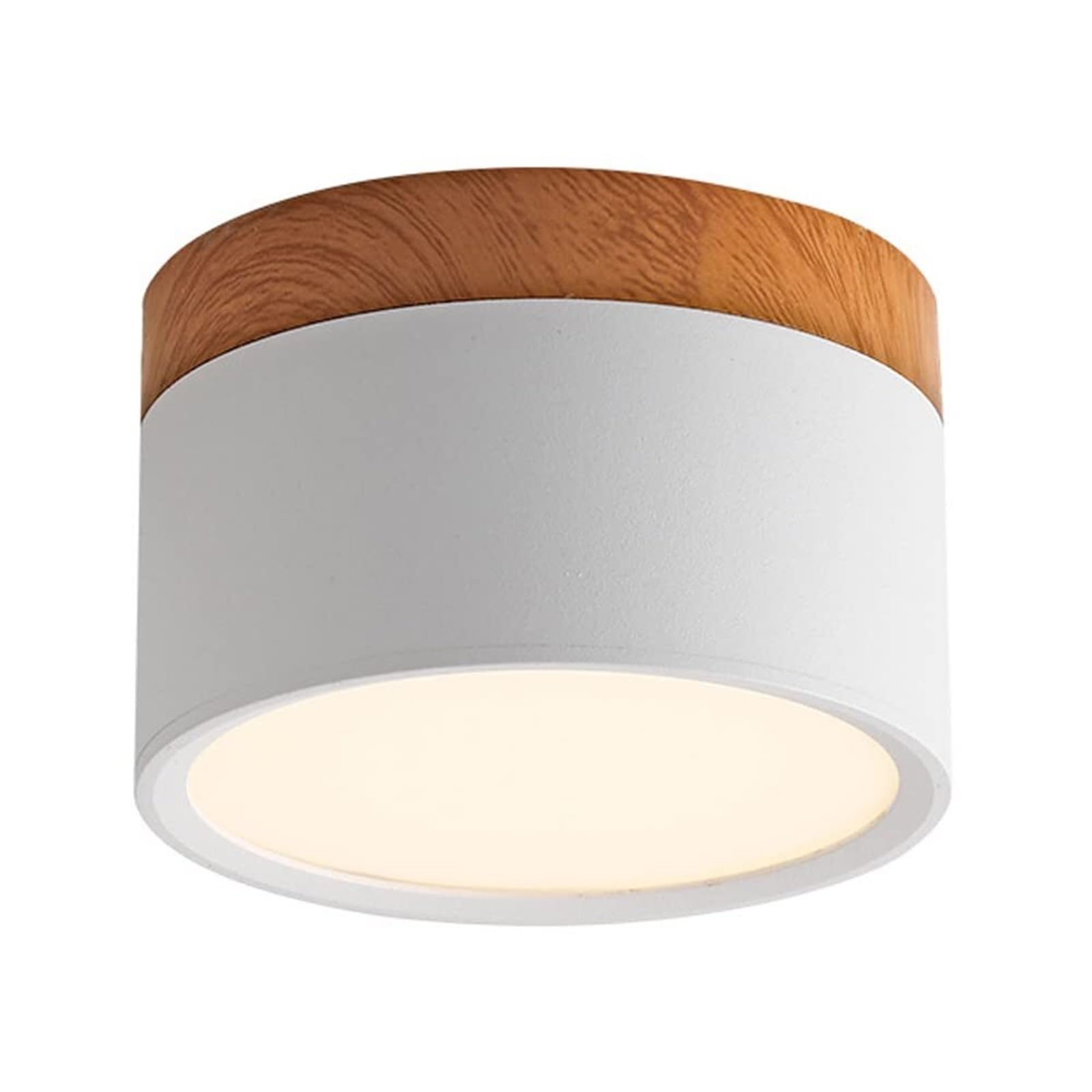 KHUKHU LED Surface Mounted Downlight 7W 12W Round Downlight Ceiling Lamp Daylight Retrofit Downlight White Aluminum Panel Light for Corridor Living Room Indoor Light(12W,6000K)