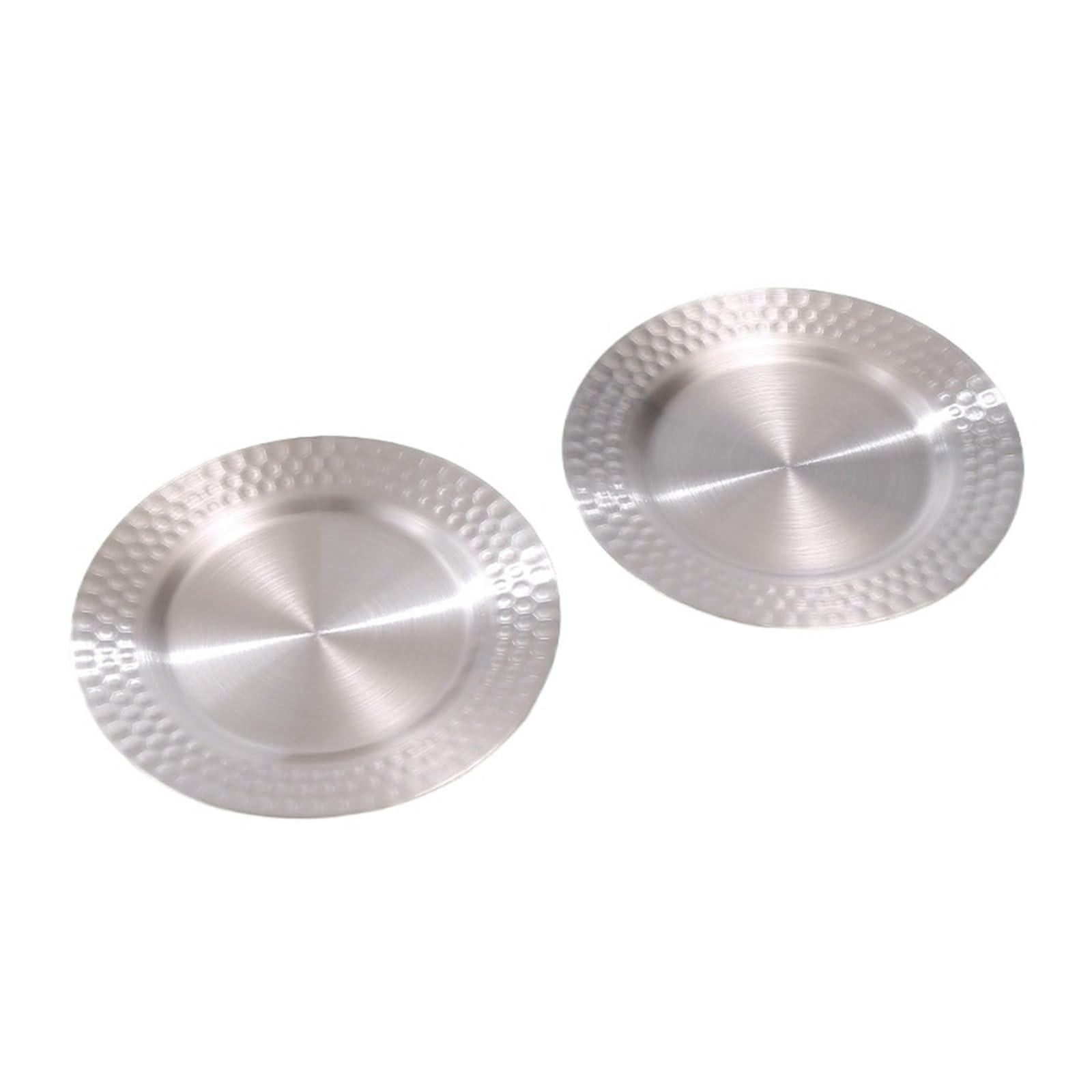 Hammered Tray Snack Plate Thickened Stainless Steel Dim Sum Multifunctional Steak for CoffeeJewellery(Color2)