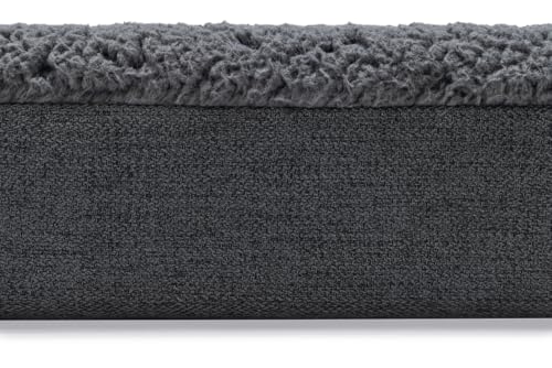Beeztees Zira, Orthopädisches Hundebett, Dunkelgrau, 75x50x9 cm