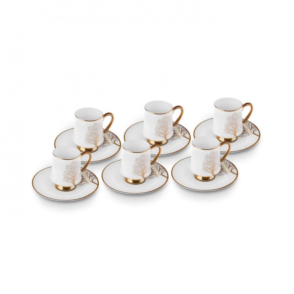 Amazon.com | KARACA Afra 12-Piece Bone China Espresso/Turkish