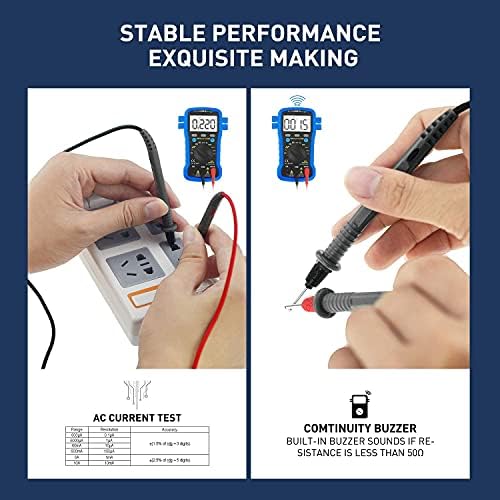 Digital Multimeter,AN-39C 6000 Counts Auto Range AC/DC Voltage Current Meter,TRMS Electrical Tester DMM for Volt Amp Ohm Capacitance NCV Diode/hFE Test