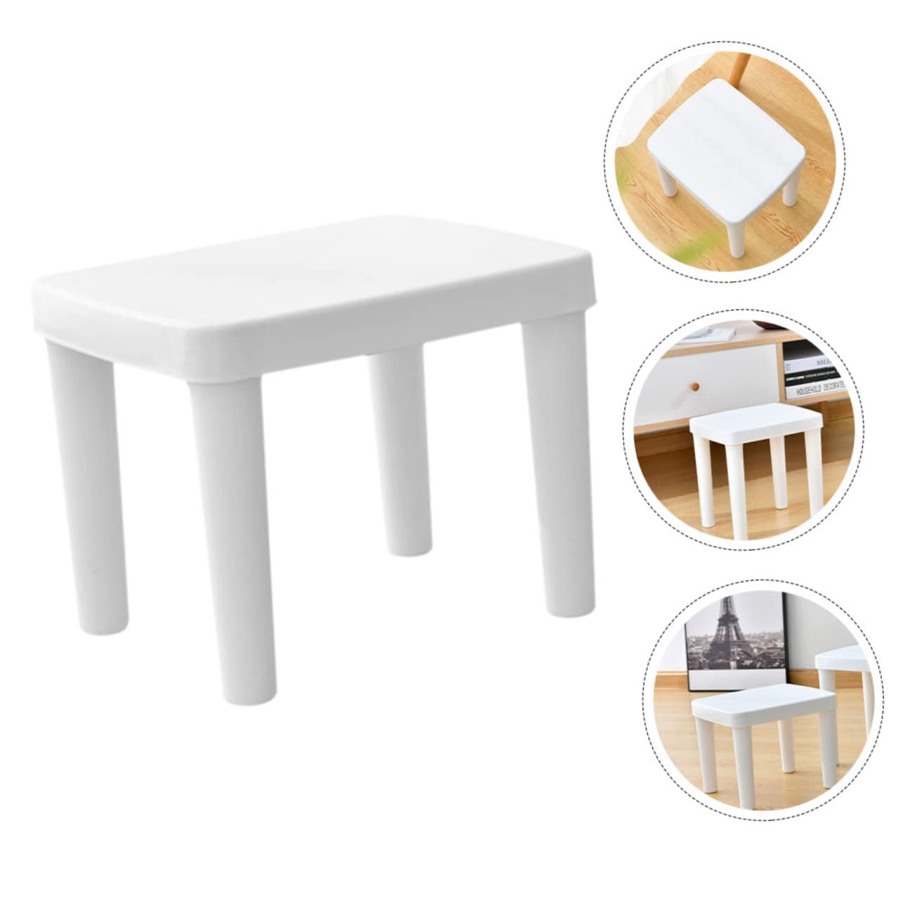 GARVALON Rutschfester Kindertritthocker aus Kunststoff Stabile Dreiecksform Hohles Design Leicht zu Verstauen für Badezimmer