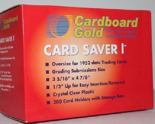 200ct Card Saver 1 in RED Storage BOX - Cs1 Graded Card Submits