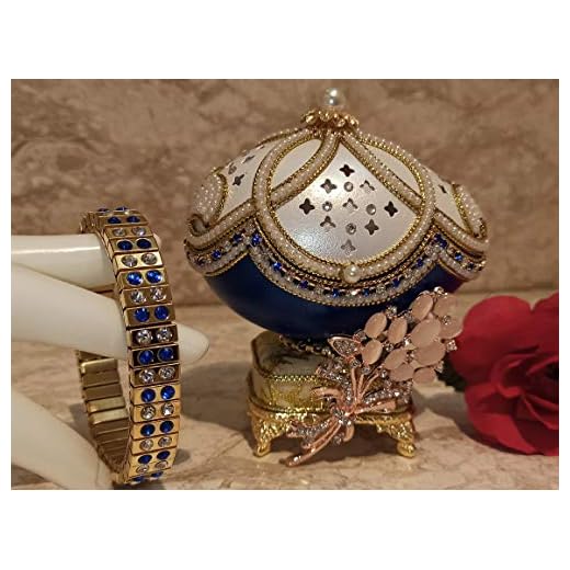 Exquisite Flower Decorative Box Special Wedding Gifts for Couple ONE OF A KIND 3ct Sapphire DESIGNER Jewelry Box style FABERGE eggs Authentic HANDCARVED Real Musical Trinket box 24k GOLD 500 Pearls