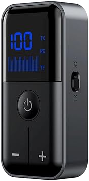 Bluetooth 5.4 Kablosuz Ses Al c -Verici Adapt r, LCD Ekranl , 10 Metre Menzilli, TF Kart Destekli, Y ksek Kaliteli Ses  letimi