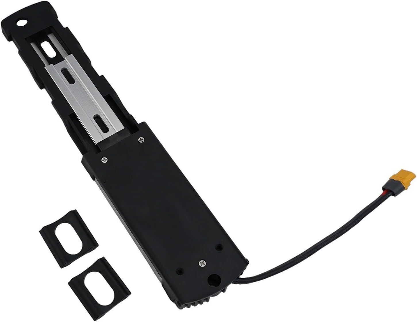 E-Bike Battery Mount Bracket for Hailong-2, 5 Pin Electric Bicycle Holder with Connector Interface, Plastic and Metal Base PLATEs for