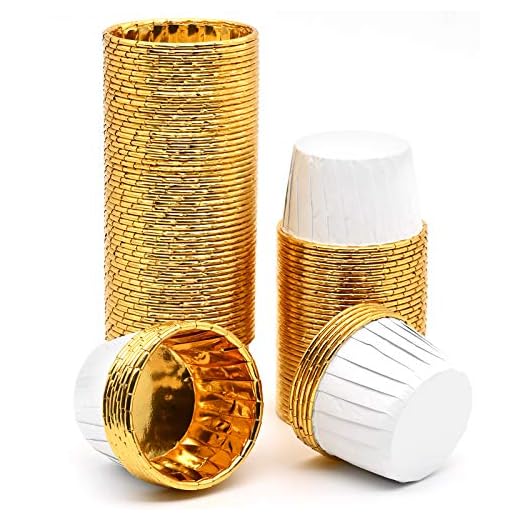 100 fundas para cupcakes, envoltorios de papel de aluminio, para magdalenas para pasteles, tazas de papel estándar para Navidad, cumpleaños, bodas, fiestas, magdalenas, moldes de pastelería (blanco)