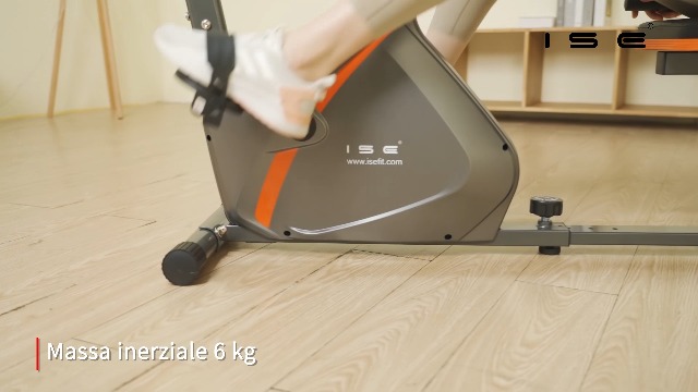 Cyclette Reclinata ISE Con Sella Regolabile - 8 Livelli Resistenza Magnetica, Sensori Pulsazioni, Per Allenamento Casa - Foto 8
