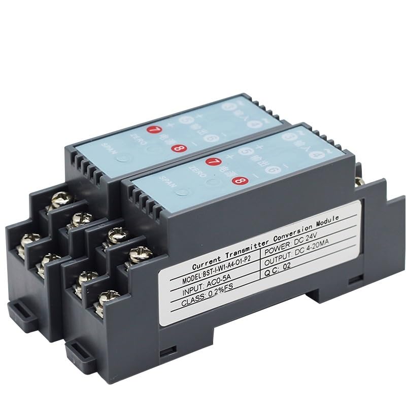 Stromsensor AC-Stromgeber, Din-Schienen-Stromsensor, AC5A, 10A, Eingang 4–20 mA, 0–10 V, 0–5 V, Ausgang DC24V, DC12V Spannungsversorgung Messumformer(4-20mA,AC 0-10A)