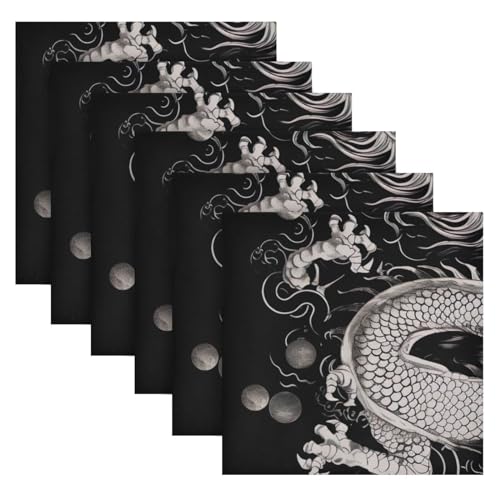 Set de 6 Servilletas de Tela Reutilizables de Satín miniatura 6