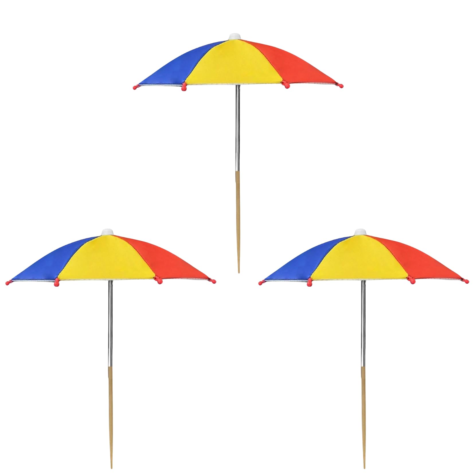 3 Pcs Plant Shade Umbrellas for Outdoor, Small 27cm Garden Plant Umbrella Sun Shade, for Garden Potted Plants (Multicolour)