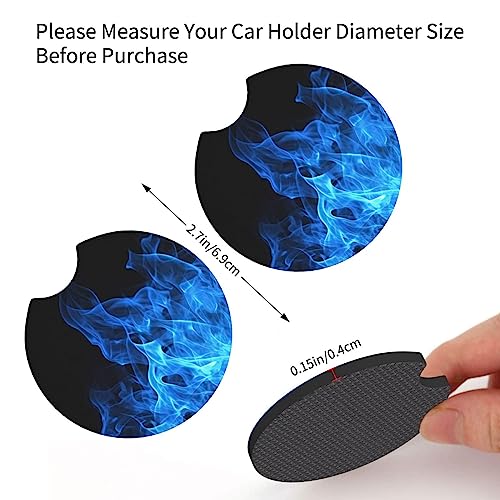 Portavasos para carro 2 piezas goma negra universal miniatura 5