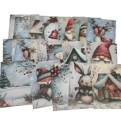 Tarjetas De Feliz Navidad | 20 Piezas De Invitaciones De Agradecimiento - Elegantes Tarjetas De Navidad - Para Compartir Mensajes Y Cartas Para Adulto, Estudiante, Niño, Familia, Maestro, Cumpleaños